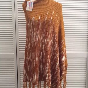 LuLaRoe “pumpkin spice” Mimi poncho